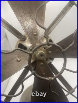 Vintage Antique Fitzgerald Mfg Co The Star Electric Fan 10 Brass Blade #6087