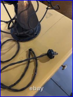 Vintage Antique Fitzgerald Star Rite Fan 10 Brass Blade Cut Cord Collectible