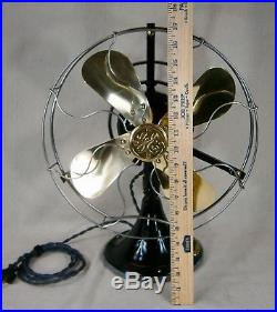 Vintage Antique GE Fan. 12 Brass Blades. 3 Speeds. Beautifully Reworked