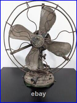 Vintage Antique GE General Electric 3 Speed Industrial Table Fan Steampunk Decor