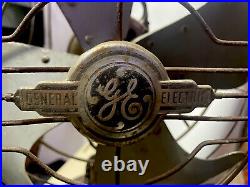 Vintage Antique GE General Electric Vortalex 12 Fan 1940's 3 Speed Oscillating