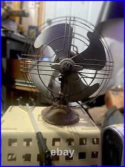 Vintage Antique GE General Electric Vortalex 12 Fan 1940's 3 Speed Oscillating