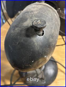 Vintage/Antique General Electric Black Electric Fan Cast Iron 1920s Works