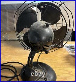 Vintage/Antique General Electric Black Electric Fan Cast Iron 1920s Works