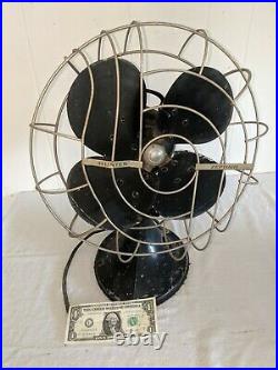 Vintage Antique Hunter zephair Oscillating Electric Fan 235 TYPE C -12 14