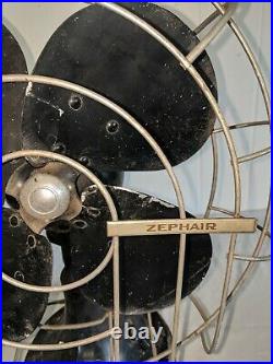 Vintage Antique Hunter zephair Oscillating Electric Fan 235 TYPE C -12 14