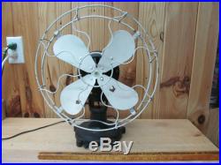 Vintage/Antique Industrial Electric Cage Fan Peerless Brass Blades/Grill