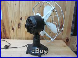 Vintage/Antique Industrial Electric Cage Fan Peerless Brass Blades/Grill