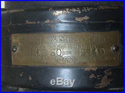 Vintage Antique ROBBINS & MYERS 2110 Brass Blade Fan