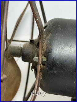 Vintage Antique Star Rite 4 Brass Blade Electric Metal Fan 10 Diameter
