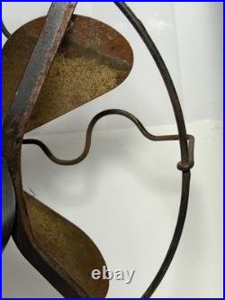 Vintage Antique Star Rite 4 Brass Blade Electric Metal Fan 10 Diameter