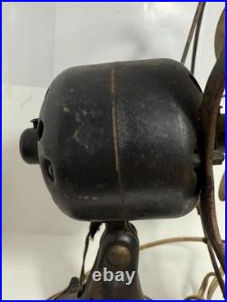 Vintage Antique Star Rite 4 Brass Blade Electric Metal Fan 10 Diameter
