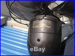 Vintage Antique Steampunk Emerson Electric Pedestal Fan 6250-AK Brass Blades