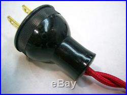 Vintage Antique Style BLACK Electric Plug 5-Pack- Steampunk Lamp Cord Rewire