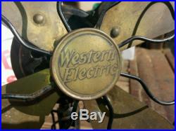 Vintage Antique Western Electric NON Oscillating Fan Model 6000
