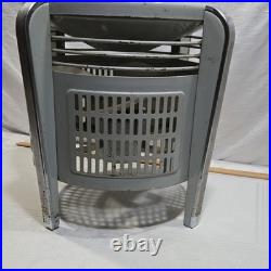 Vintage Art Deco 3-Speed Metal Table Hassock Fan Footrest 1940's Macys