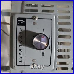 Vintage Art Deco 3-Speed Metal Table Hassock Fan Footrest 1940's Macys