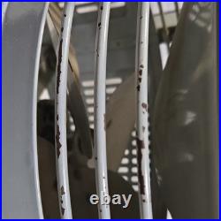 Vintage Art Deco 3-Speed Metal Table Hassock Fan Footrest 1940's Macys