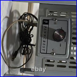 Vintage Art Deco 3-Speed Metal Table Hassock Fan Footrest 1940's Macys