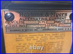 Vintage Art Deco Robbins & Myers Oscillating Fan, Model# 5404, Retro Steampunk