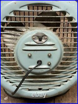 Vintage Art Deco Vornado Style Fan Streamline Industrial Metal Electric MCM