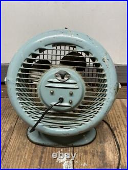 Vintage Art Deco Vornado Style Fan Streamline Industrial Metal Electric MCM