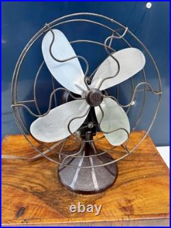 Vintage BARCOL Barber Colman 8 4Blade Bakelite Desk Table Fan Rockford IL Works