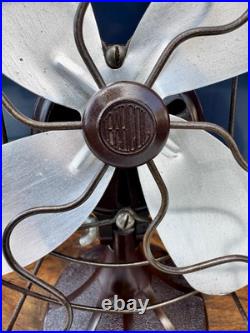 Vintage BARCOL Barber Colman 8 4Blade Bakelite Desk Table Fan Rockford IL Works