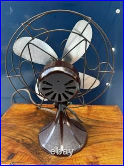 Vintage BARCOL Barber Colman 8 4Blade Bakelite Desk Table Fan Rockford IL Works