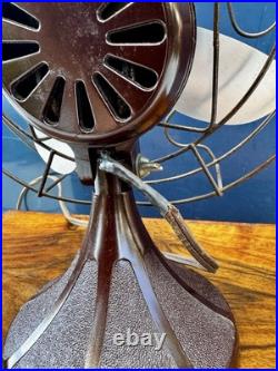 Vintage BARCOL Barber Colman 8 4Blade Bakelite Desk Table Fan Rockford IL Works