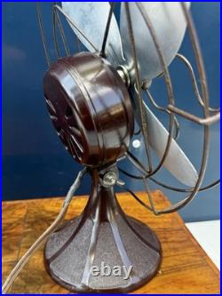 Vintage BARCOL Barber Colman 8 4Blade Bakelite Desk Table Fan Rockford IL Works