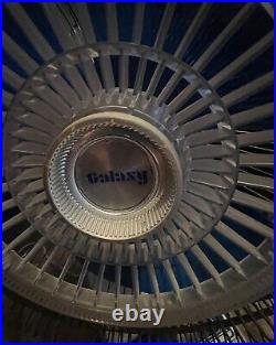 Vintage Blue Blade Galaxy Retro 16 Oscillating Fan 3 Speed