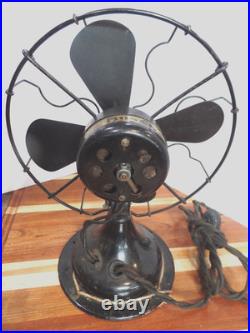 Vintage Busy B Desk Fan 9'' Blade Kelmet Corp. New Haven Connecticut Ct. Working