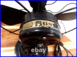 Vintage Busy B Desk Fan 9'' Blade Kelmet Corp. New Haven Connecticut Ct. Working