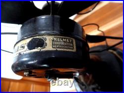 Vintage Busy B Desk Fan 9'' Blade Kelmet Corp. New Haven Connecticut Ct. Working