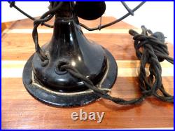 Vintage Busy B Desk Fan 9'' Blade Kelmet Corp. New Haven Connecticut Ct. Working