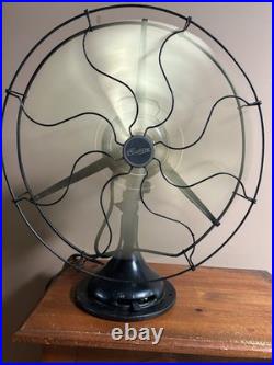 Vintage Century Electric Company 16 Brass Blade Oscillating fan