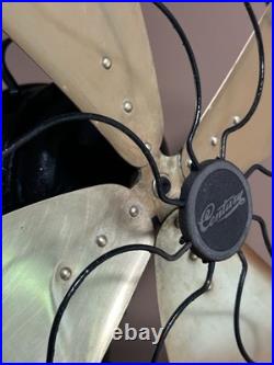 Vintage Century Electric Company 16 Brass Blade Oscillating fan
