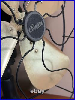 Vintage Century Electric Company 16 Brass Blade Oscillating fan