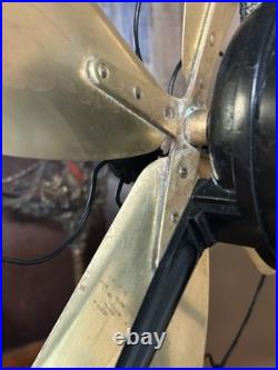 Vintage Century Electric Company 16 Brass Blade Oscillating fan