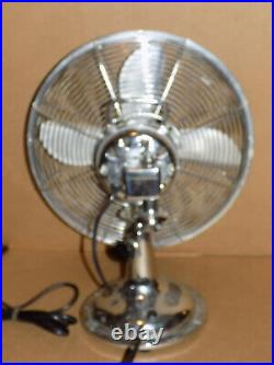 Vintage Cinni Electric Oscillating Fan Chrome works vintage 3 speed