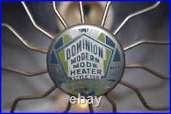 Vintage DOMINION MODERN MODE HEATER STYLE 550 ART DECO ELECTRIC HEATER