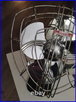 Vintage Dominion 10Model 932 Art Deco Fan 30s Arched Cage Ribs Streamline