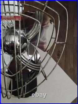Vintage Dominion 10Model 932 Art Deco Fan 30s Arched Cage Ribs Streamline
