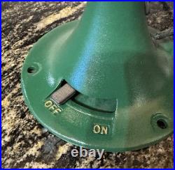 Vintage EMERSON ELECTRIC FAN MODEL 2150 10 INCH NON OSCILLATING Green And Gold
