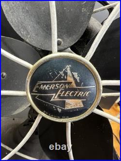 Vintage EMERSON ELECTRIC Oscillating Fan 3-Speed WORKS GREAT! 79646-AT