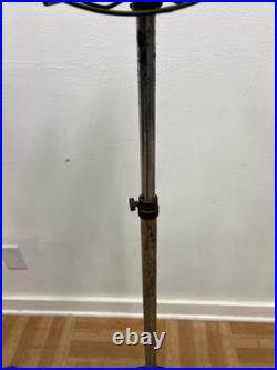 Vintage EMERSON FLOOR FAN pedestal standing industrial metal adjustable portable