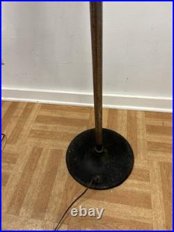 Vintage EMERSON FLOOR FAN pedestal standing industrial metal adjustable portable