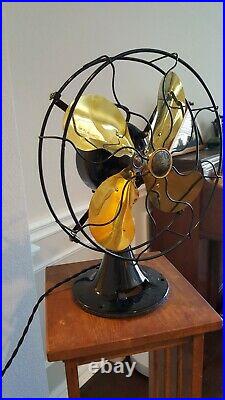 Vintage Emerson 29646 Oscillator Fan Brass Blades 12 Fan