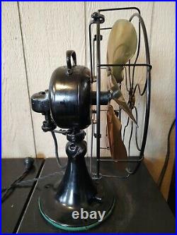 Vintage Emerson 71666 12 6 Blade Brass Oscillating Electric Fan Fully Restored